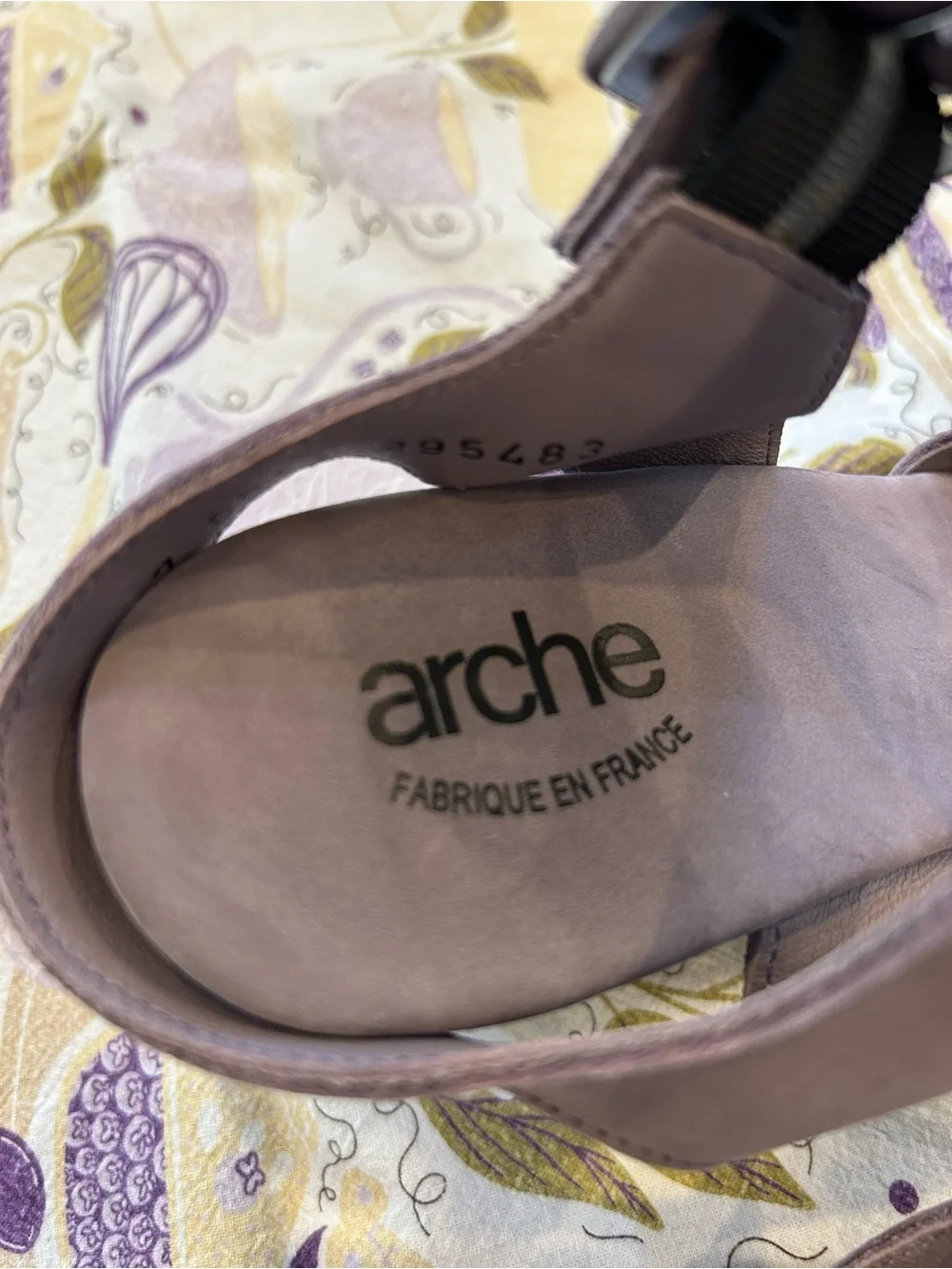 Arche Mauve Suede Cutout Wedge Slingback Sandals